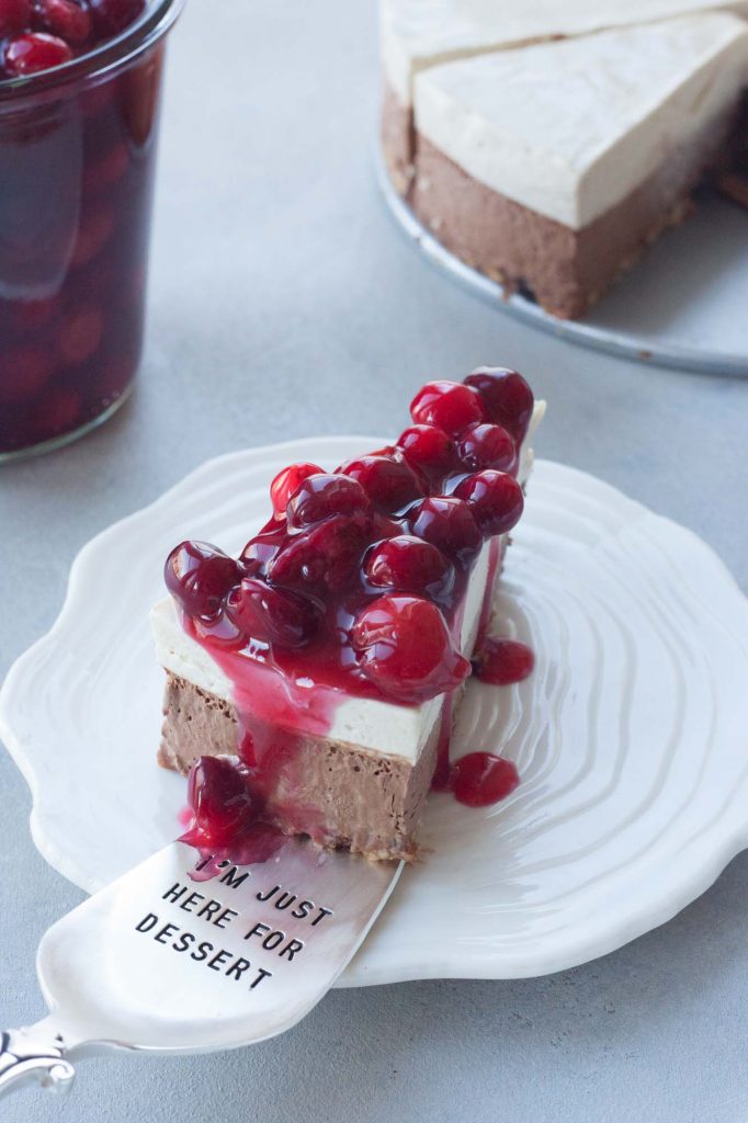 A Whisk and Two Wands Black and White Cranberry Cherry Cheesecake