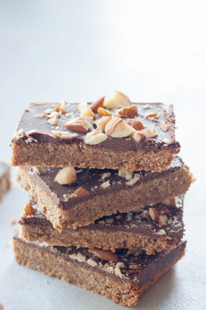 Chocolate Almond Cookie Bars (gluten free, vegan)