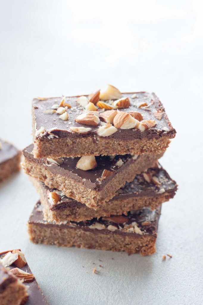 Chocolate Almond Cookie Bars (gluten free, vegan)