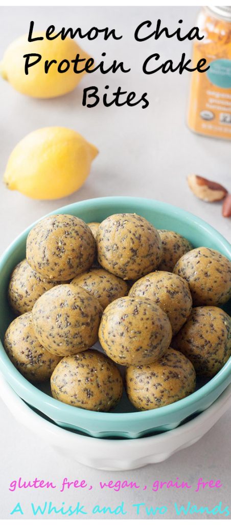 Lemon Chia Protein Cake Bites