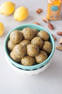 Lemon Chia Protein Cake Bites