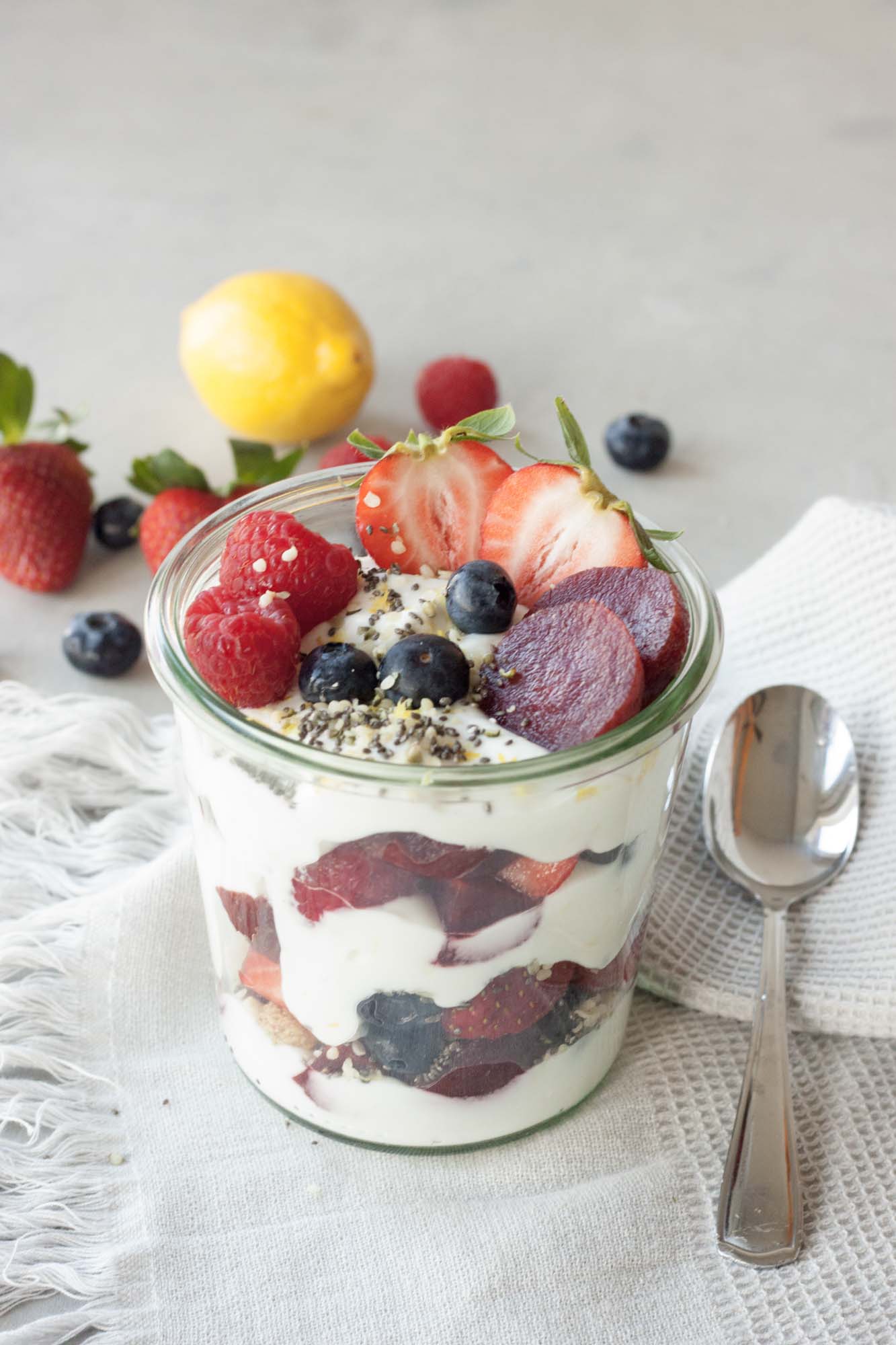 Beet and Berry Parfait