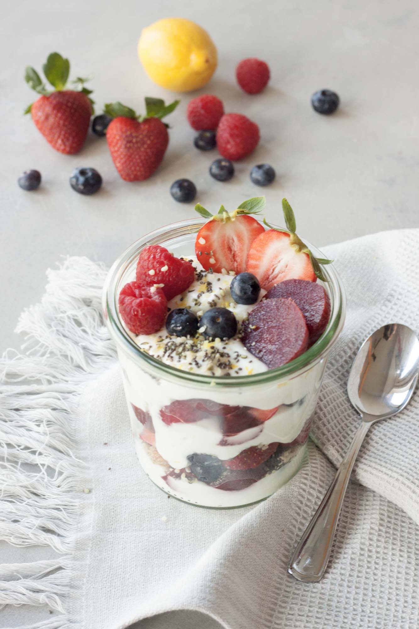 Beet and Berry Parfait