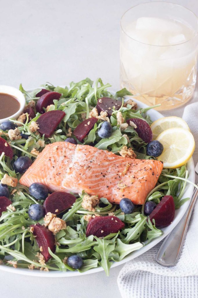 A Whisk and Two Wands, Berry and Beet Salad with Salmon