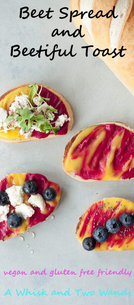 Beet Spread and Beetiful Toast, A Whisk and Two Wands