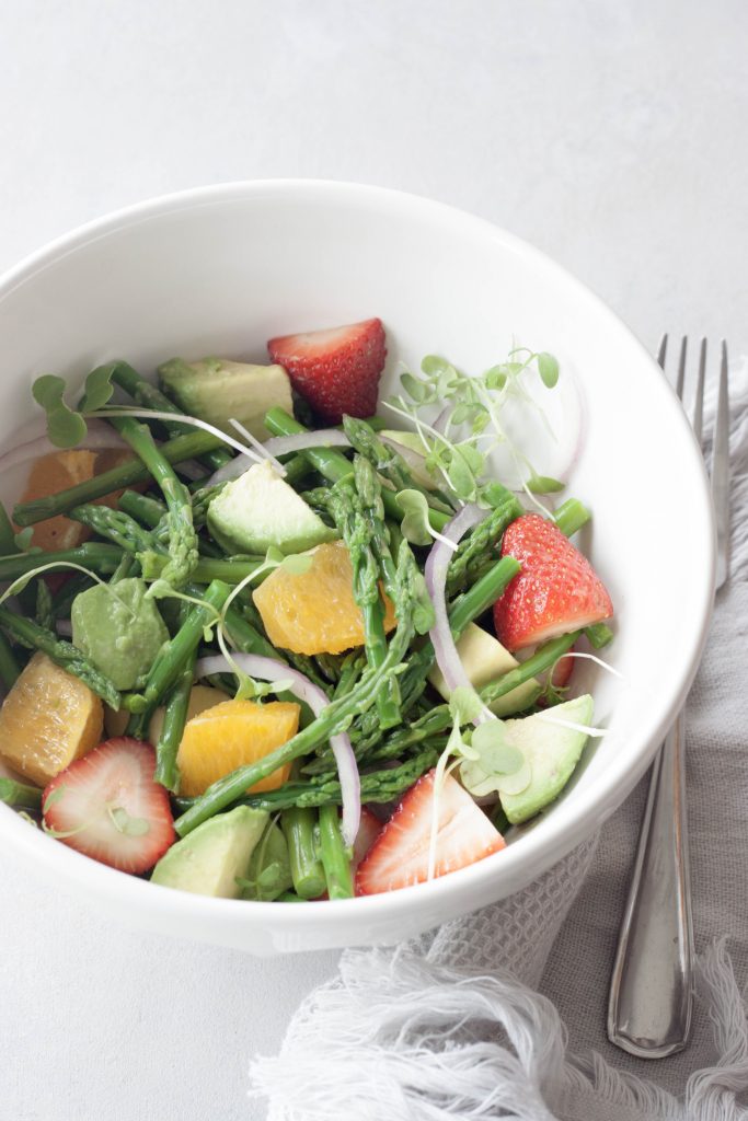 A Whisk and Two Wands, Citrus Avocado Asparagus Salad