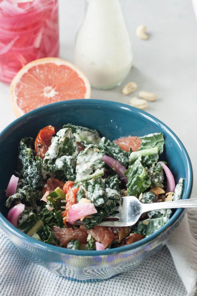 A Whisk and Two Wands, Creamy Kale Salad