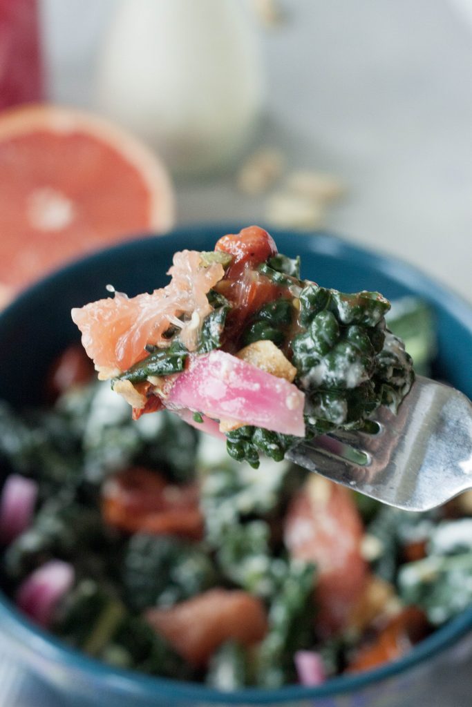 A Whisk and Two Wands, Creamy Kale Salad