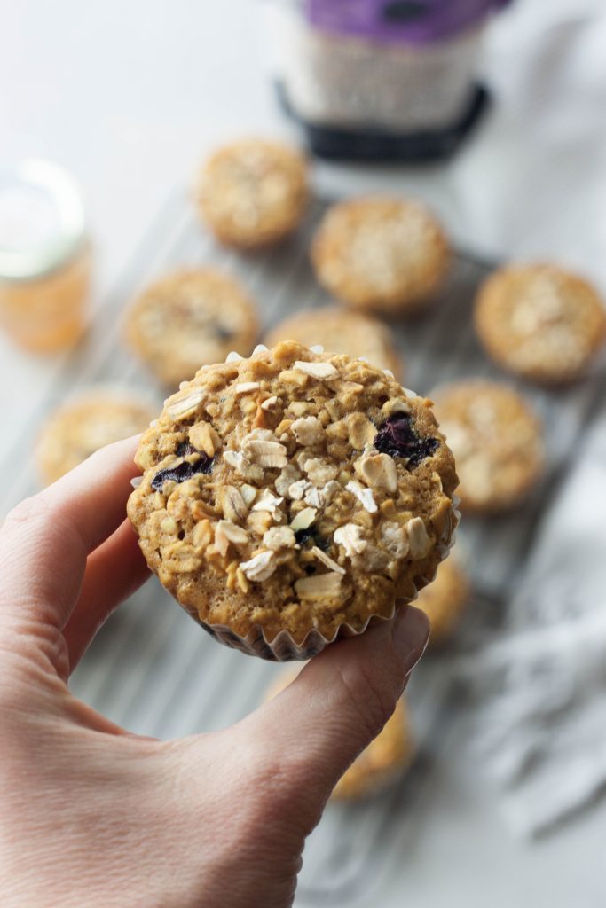 Lemon Blueberry Muesli Muffins, A Whisk and Two Wands