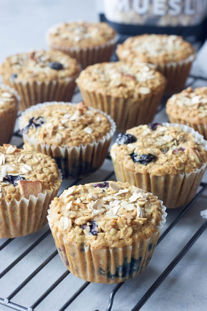 Lemon Blueberry Muesli Muffins, A Whisk and Two Wands