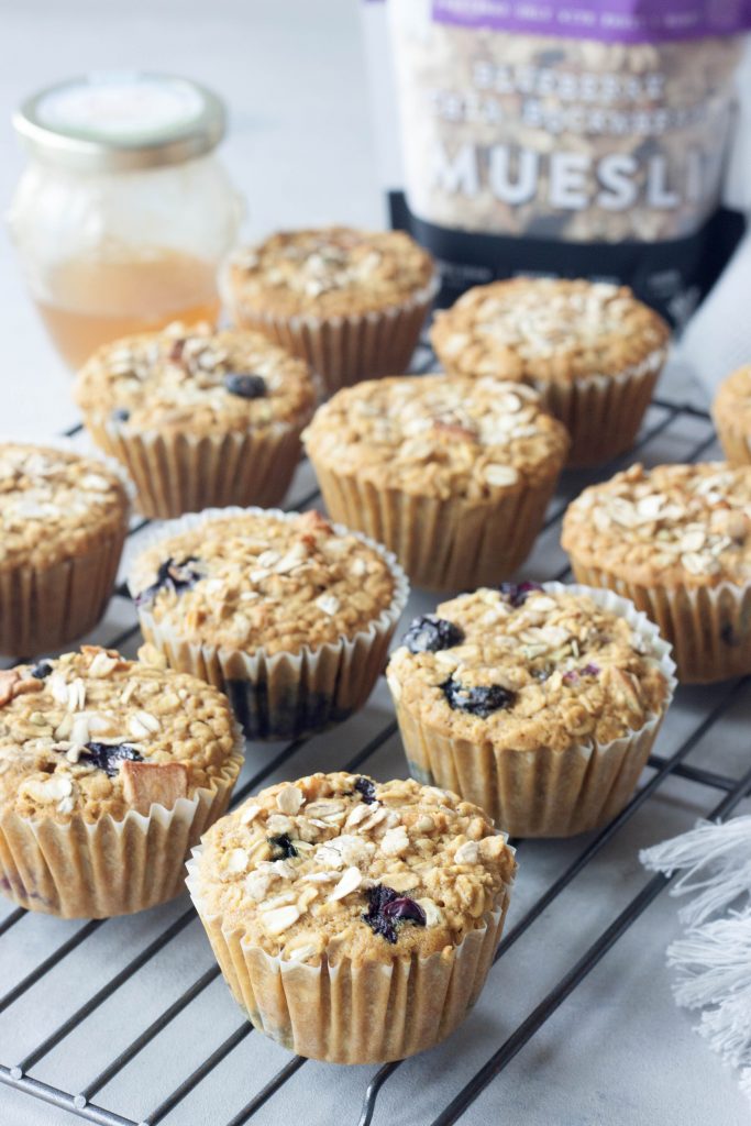 Lemon Blueberry Muesli Muffins, A Whisk and Two Wands