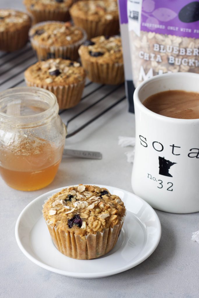 Lemon Blueberry Muesli Muffins, A Whisk and Two Wands