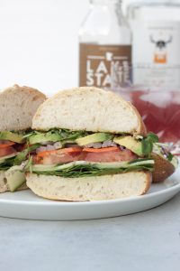 A Whisk and Two Wands Veggie Sandwiches on Homemade Mini Sourdough Boules