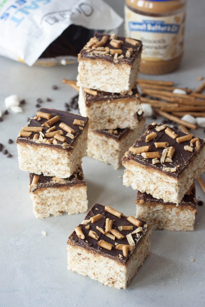 A Whisk and Two Wands, WhatTheWhat Peanut Butter Pretzel Crispy Bars