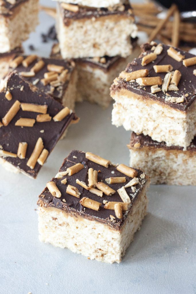 A Whisk and Two Wands, WhatTheWhat Peanut Butter Pretzel Crispy Bars