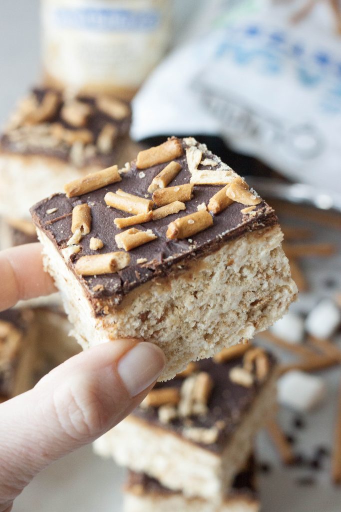 A Whisk and Two Wands, WhatTheWhat Peanut Butter Pretzel Crispy Bars