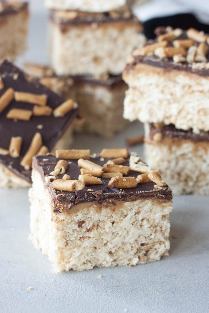 A Whisk and Two Wands, WhatTheWhat Peanut Butter Pretzel Crispy Bars