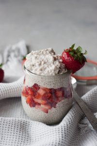 A Whisk and Two Wands, Strawberries and Cream Chia Pudding Parfait