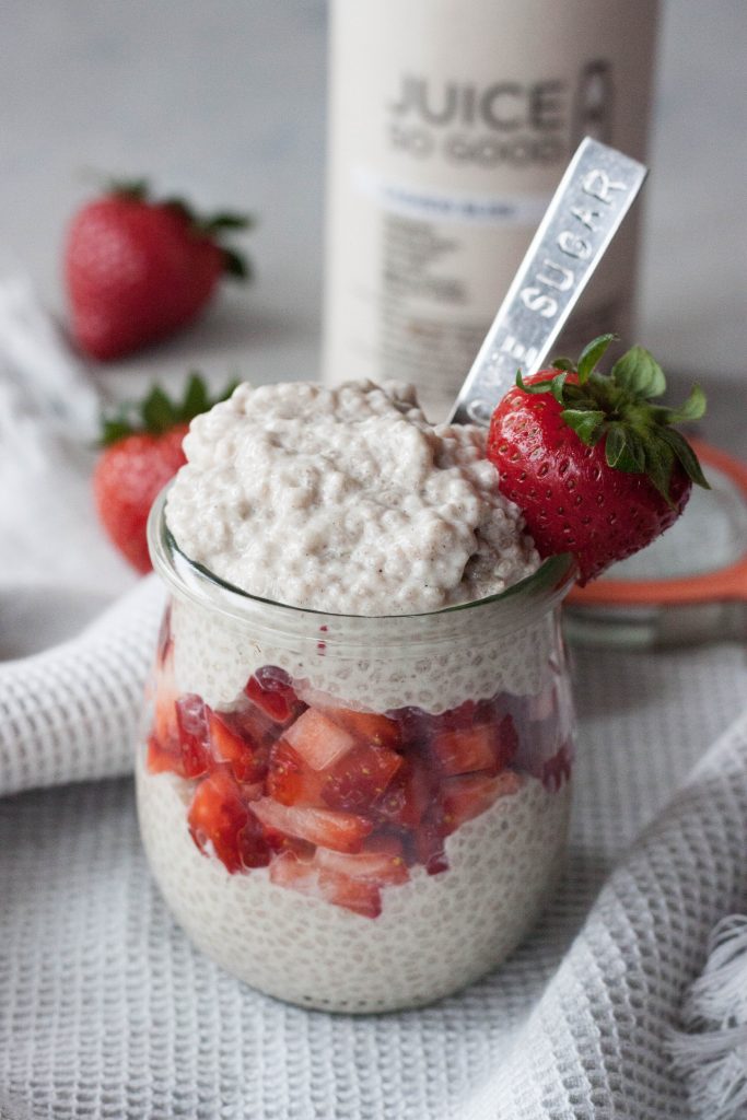 A Whisk and Two Wands, Strawberries and Cream Chia Pudding Parfait