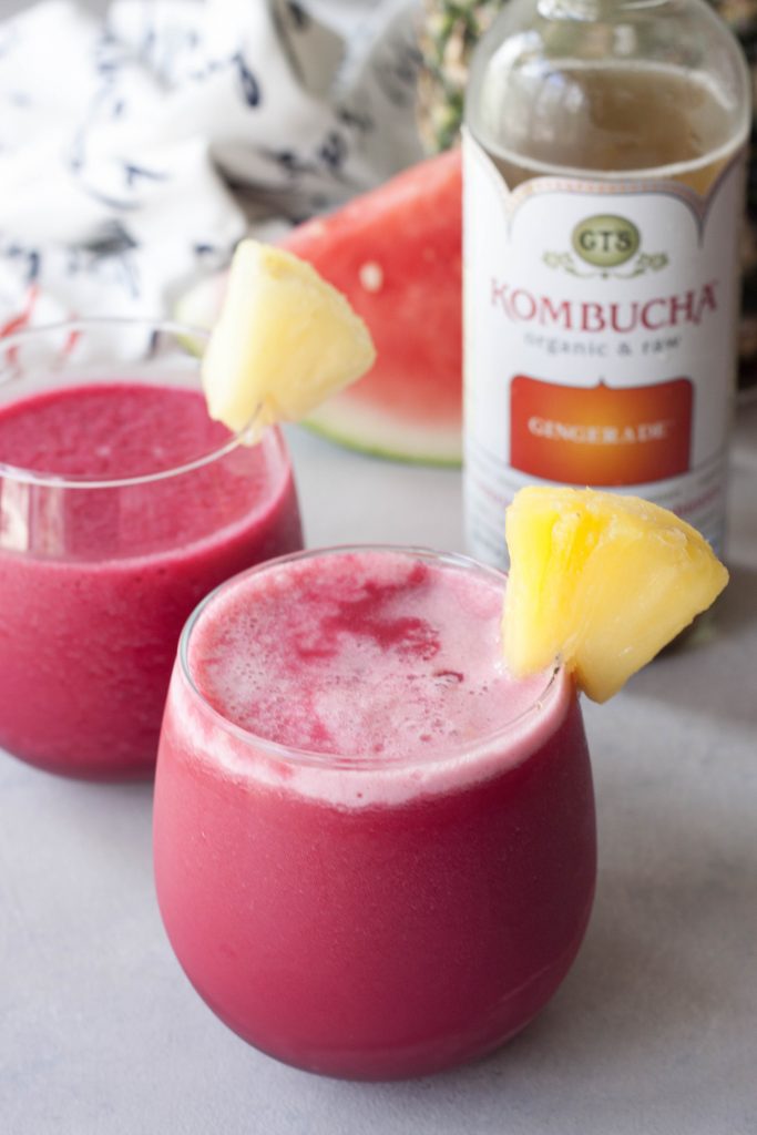 A Whisk and Two Wands, Fruits and Roots Smoothie with kombucha