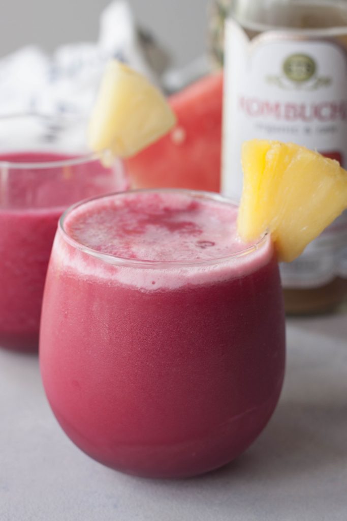 A Whisk and Two Wands, Fruits and Roots Smoothie with kombucha