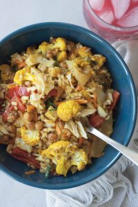 Curry Cauliflower Grain Bowl, A Whisk and Two Wands