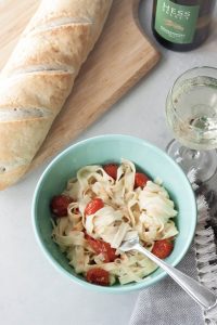 Vegan Smokin' Fettuccine with Roasted Tomatoes, A Whisk and Two Wands