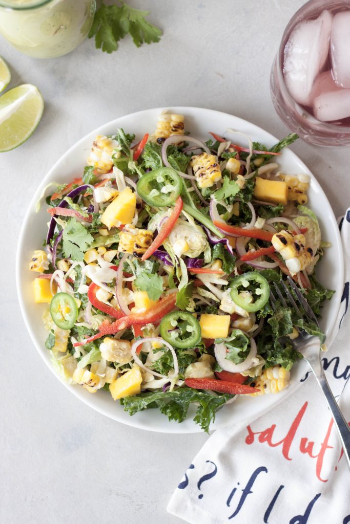 Sweet and Spicy Roasted Corn Summer Salad, A Whisk and Two Wands