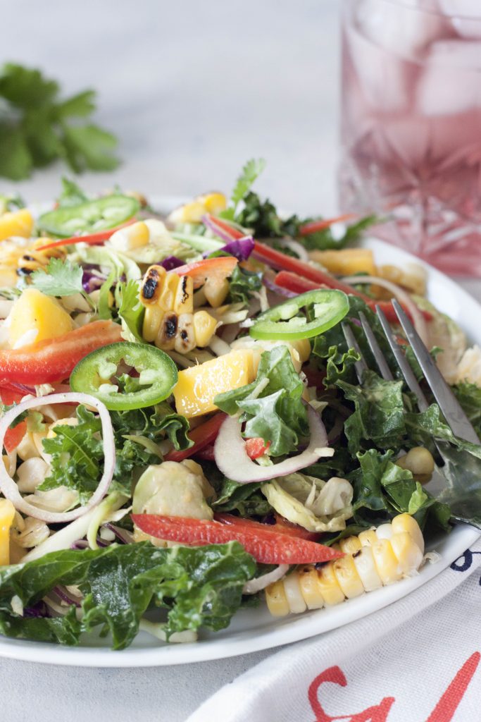 Sweet and Spicy Roasted Corn Summer Salad, A Whisk and Two Wands