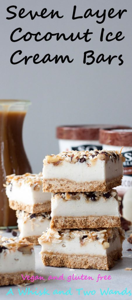 Seven Layer Coconut Ice Cream Bars, A Whisk and Two Wands