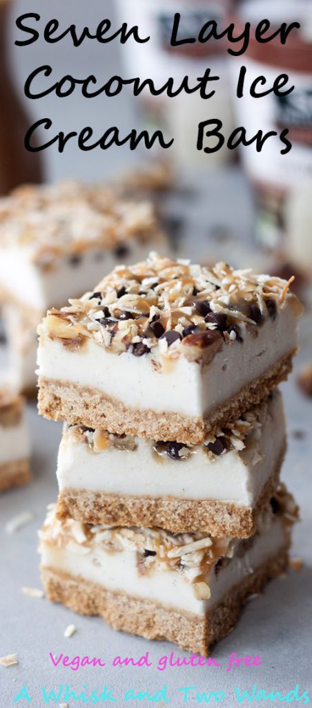 Seven Layer Coconut Ice Cream Bars, A Whisk and Two Wands