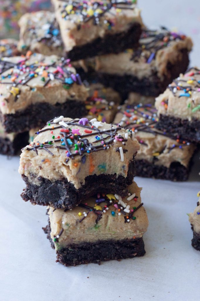 Healthy Cookie Dough Brownies, A Whisk and Two Wands