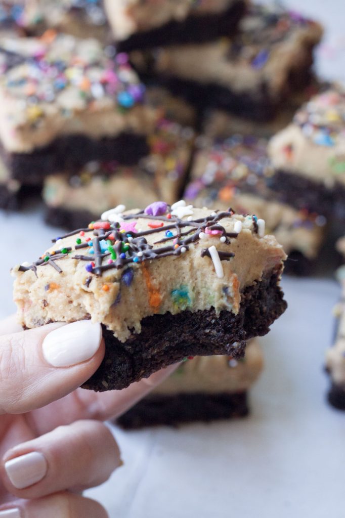 Healthy Cookie Dough Brownies, A Whisk and Two Wands