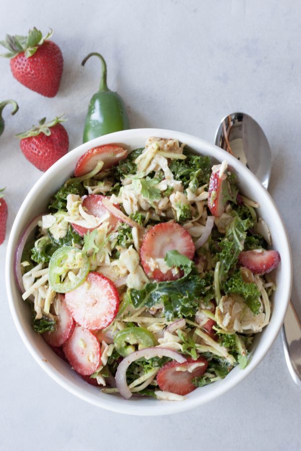 Sweet and Spicy Strawberry Super Slaw, A Whisk and Two Wands