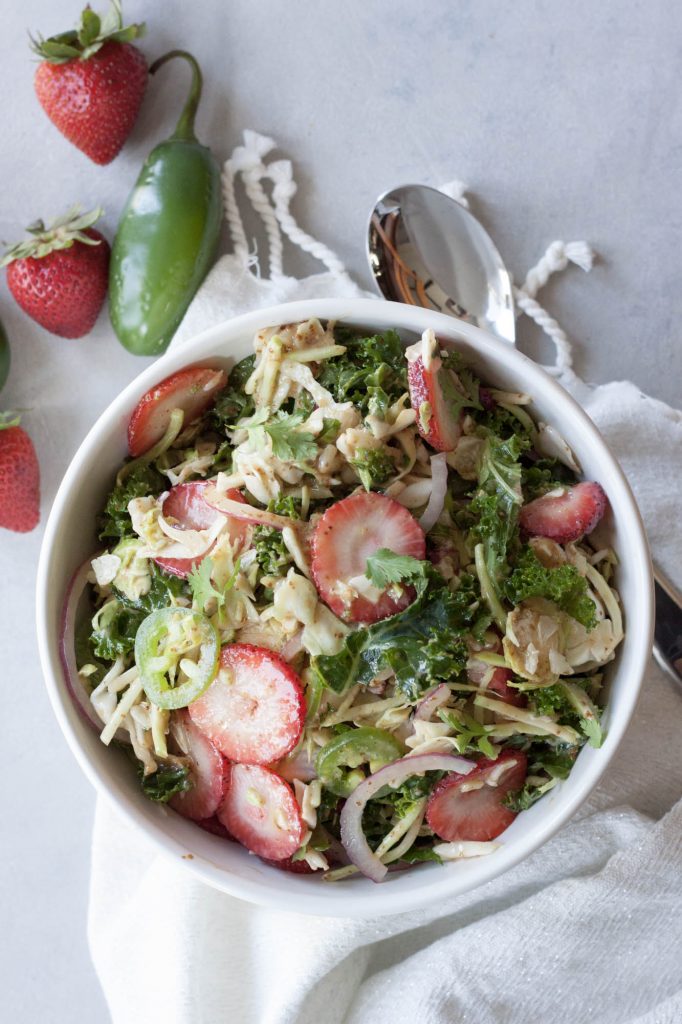 Sweet and Spicy Strawberry Super Slaw, A Whisk and Two Wands