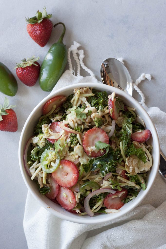 Sweet and Spicy Strawberry Super Slaw, A Whisk and Two Wands