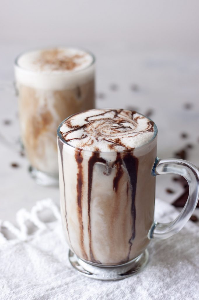 Iced Nana Mocha, A Whisk and Two Wands