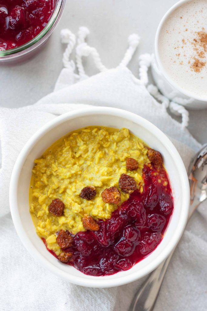 Golden Turmeric Cranberry Oatmeal