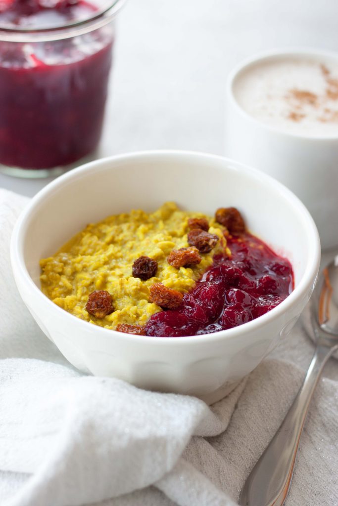 Golden Turmeric Cranberry Oatmeal