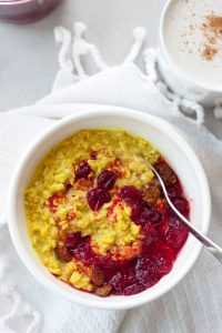 Golden Turmeric Cranberry Oatmeal