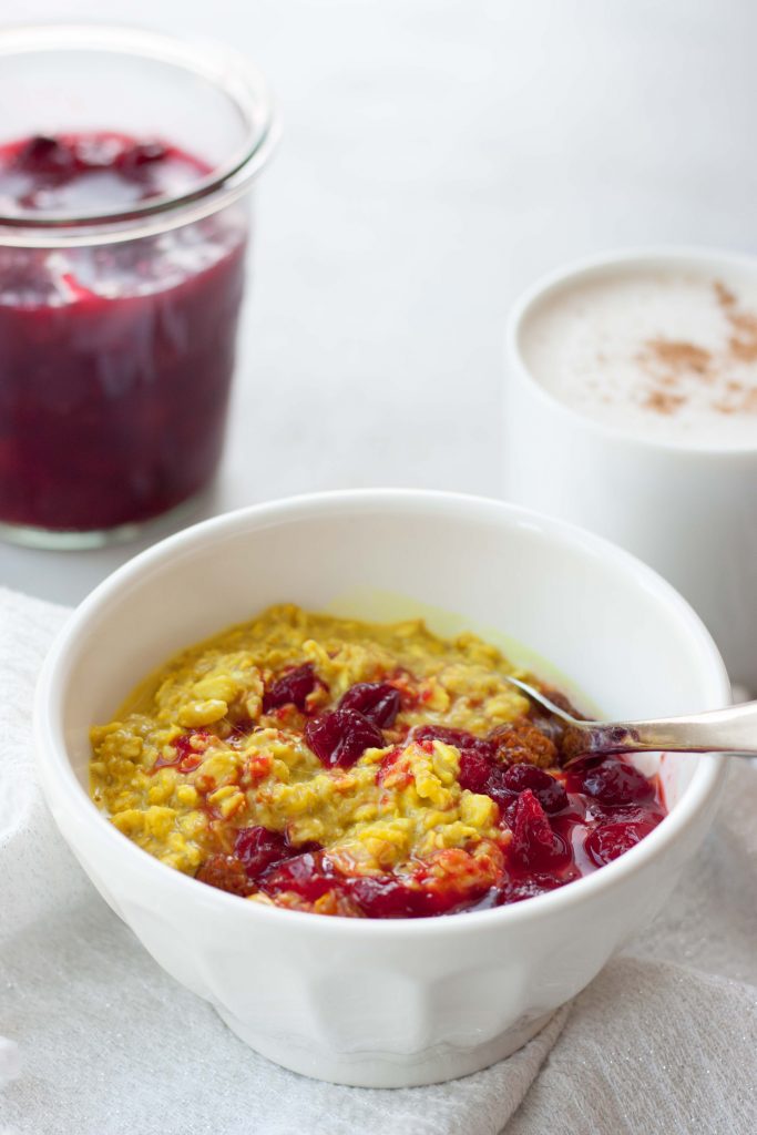 Golden Turmeric Cranberry Oatmeal