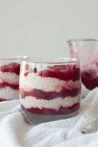 Cranberry Eggnog Chia Pudding Parfait