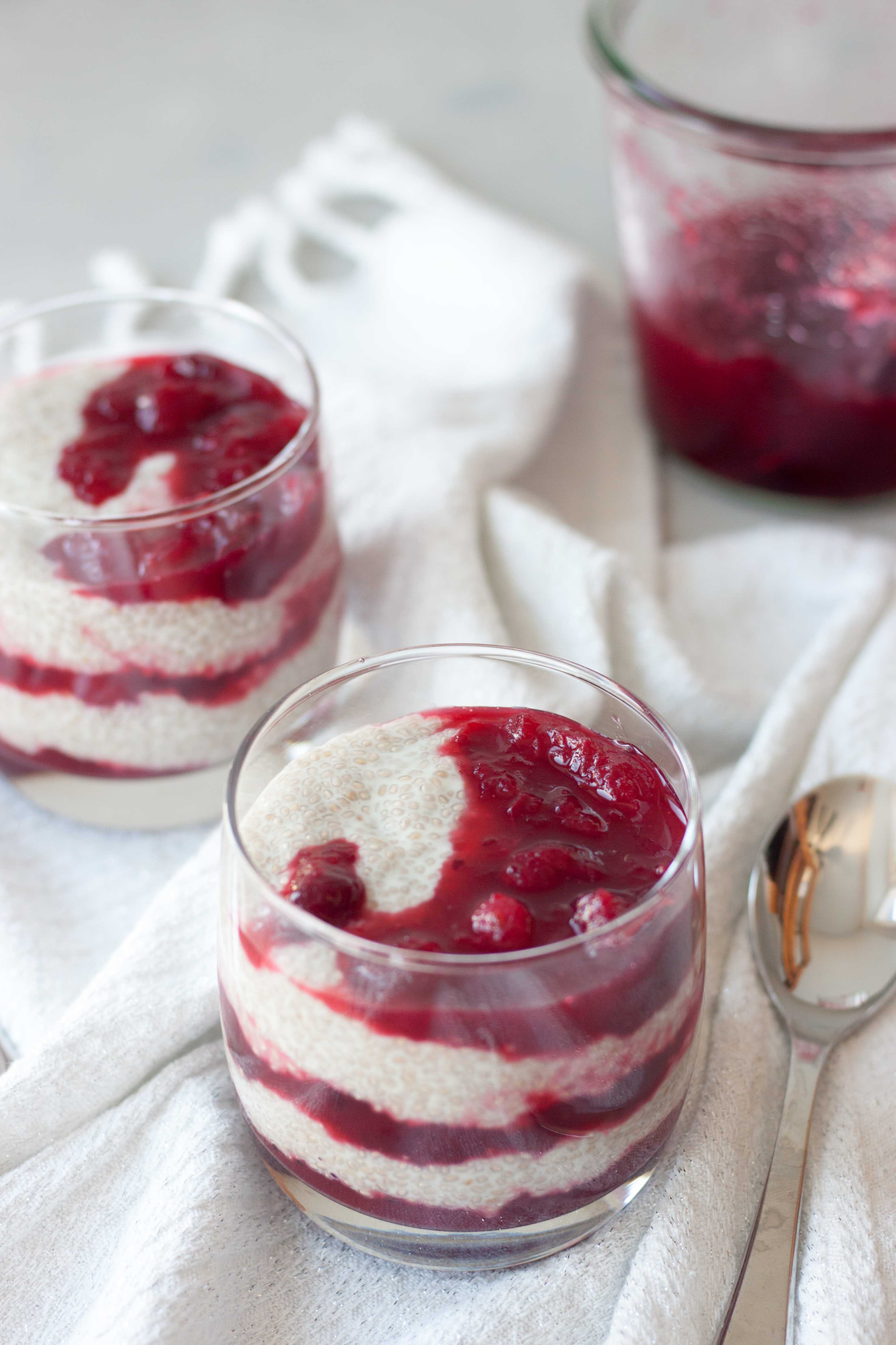 Cranberry Eggnog Chia Pudding Parfait-4 - A Whisk and Two Wands