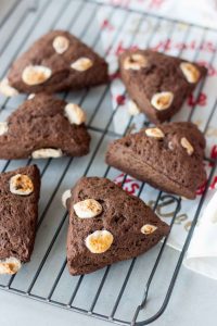 Marshmallow Hot Cocoa Scones (Mocha and peppermint options!)