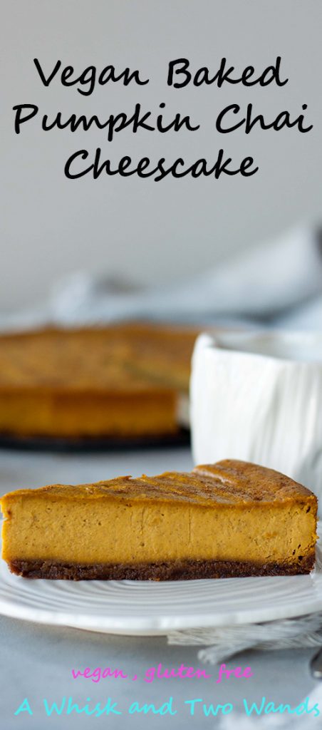 Vegan Baked Pumpkin Chai Cheesecake