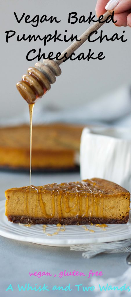 Vegan Baked Pumpkin Chai Cheesecake