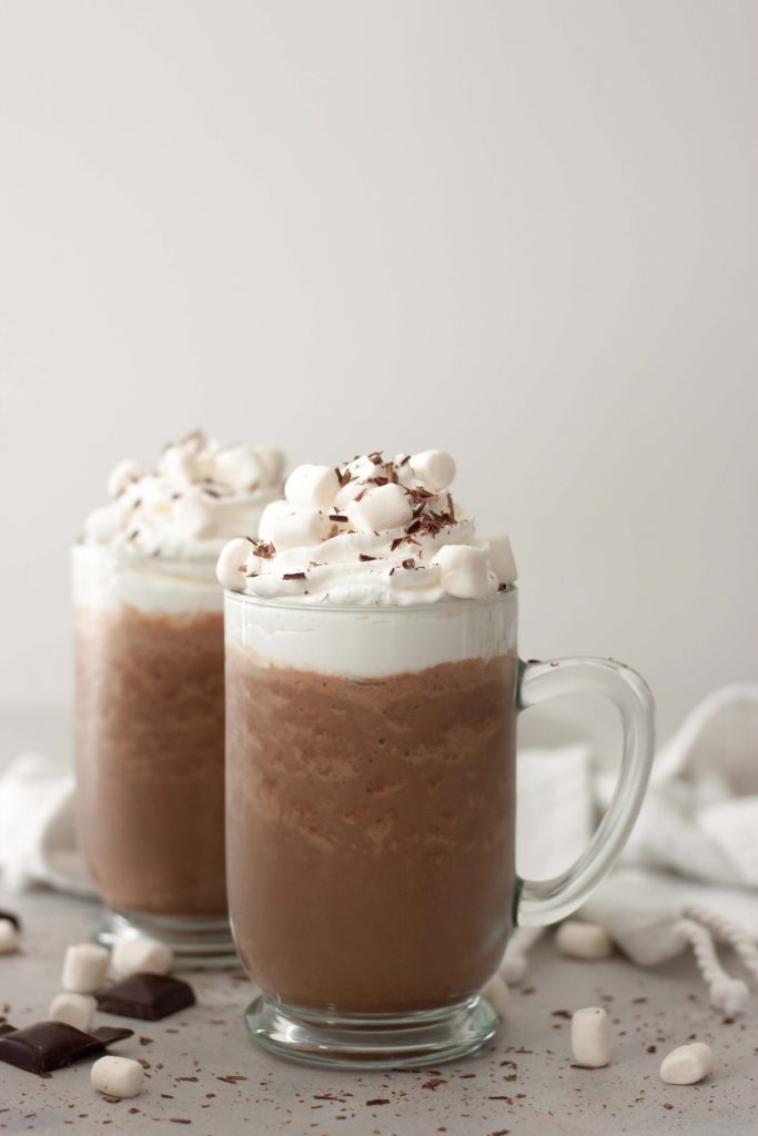 Have a little fun with Frozen Hot Cocoa, even if it's freezing outside! A simple healthy treat this is sure to be year round favorite. Gluten free, dairy free, vegan friendly with optional health boost add-ins.