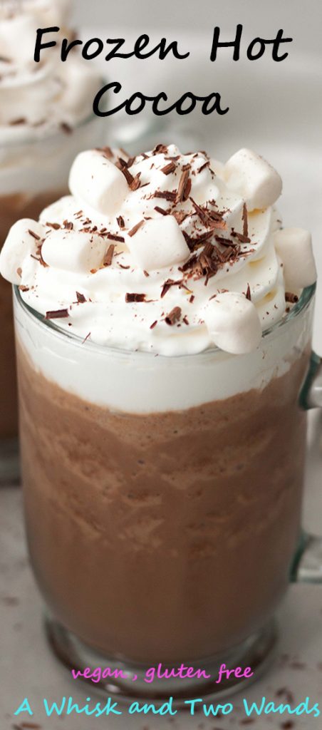 Have a little fun with Frozen Hot Cocoa, even if it's freezing outside! A simple healthy treat this is sure to be year round favorite. Gluten free, dairy free, vegan friendly with optional health boost add-ins.