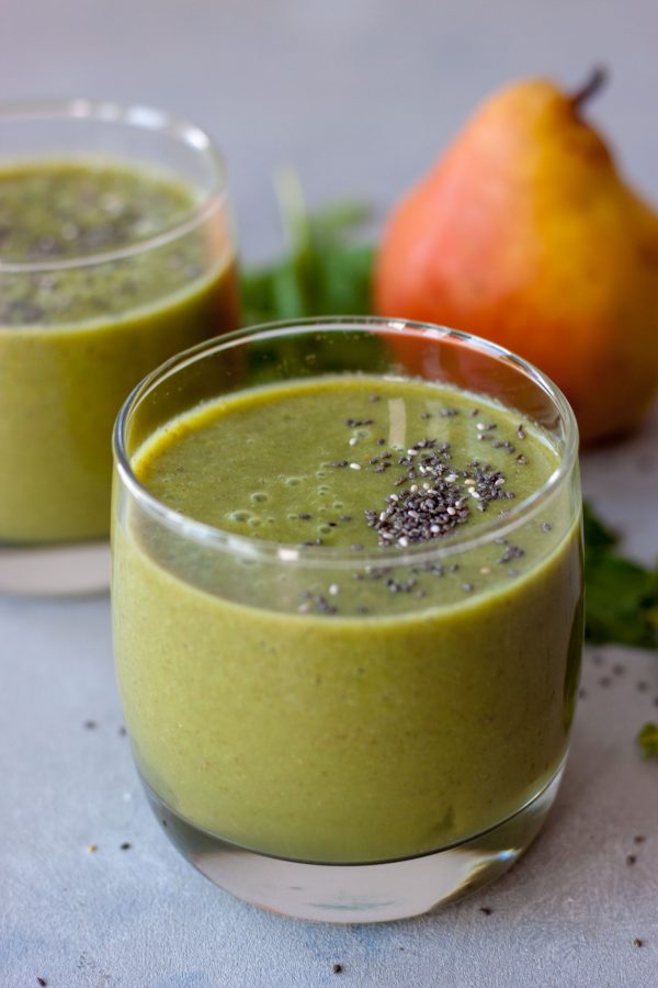 Gingerly Pear Smoothie, green smoothie