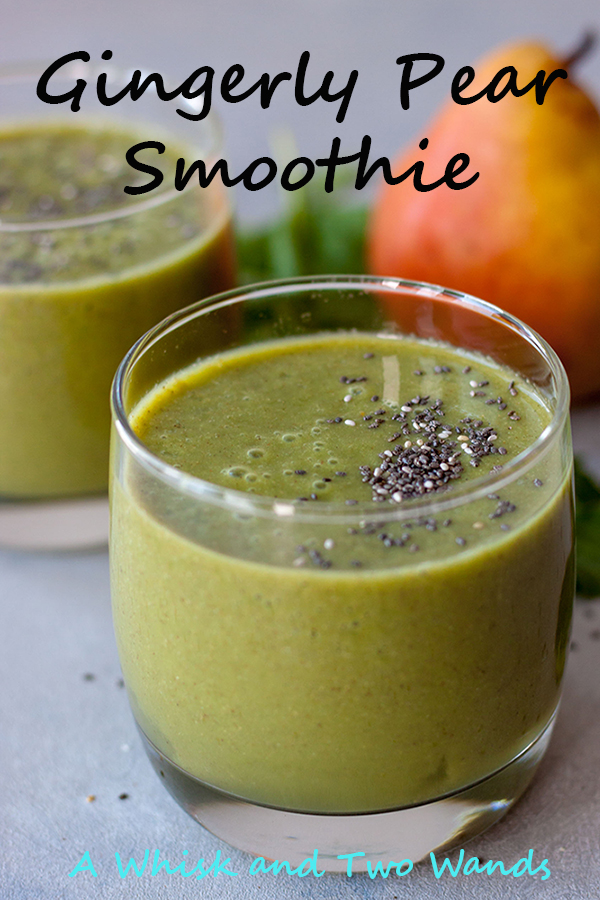 Gingerly Pear Smoothie, green smoothie